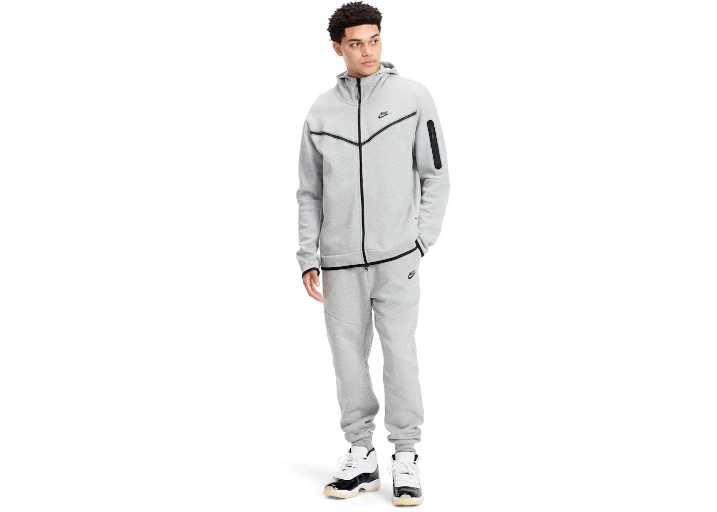 Мужской спортивный комплект с капюшоном Full Zip Hoodie & Joggers Set Nike, Grey — фото 2