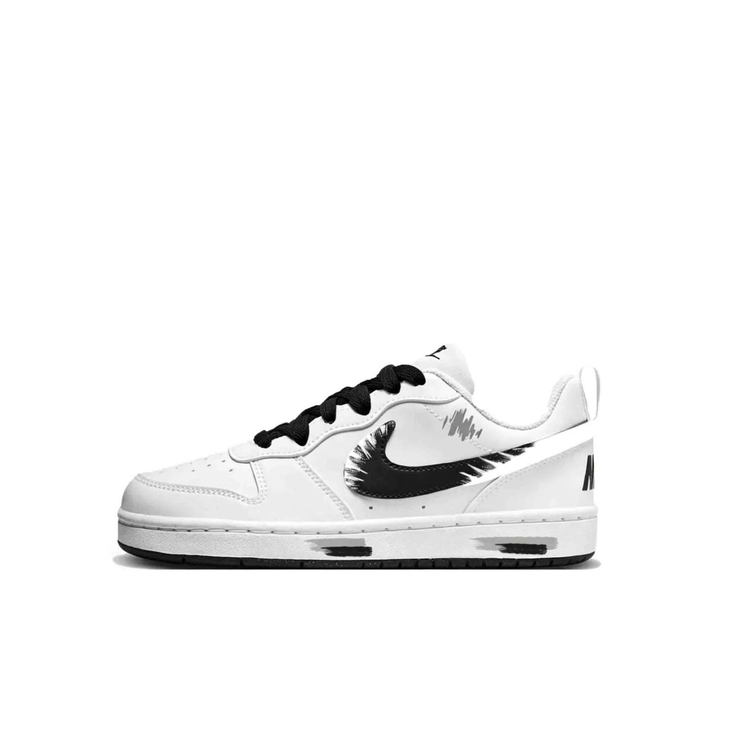 Детские кроссовки для скейтбординга с низким верхом Nike Court Borough, Black/White