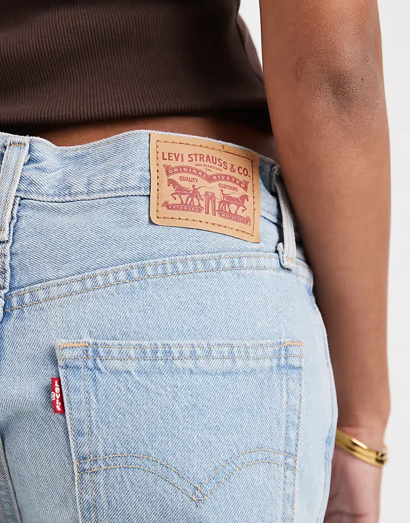 Юбка-шорты Levi's светло-голубой — фото 3
