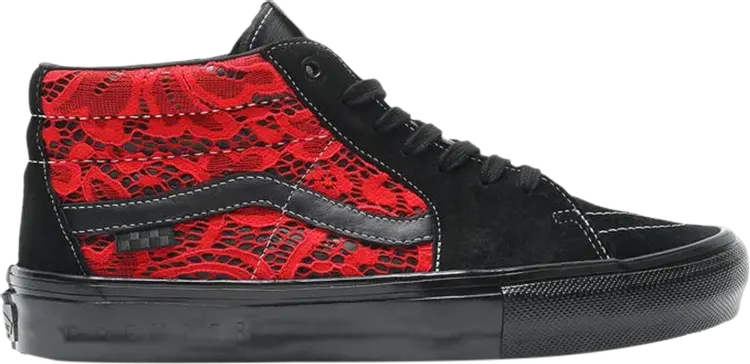 Кеды Vans Premier x Skate Grosso Mid Laced - Black High Risk Red, красный