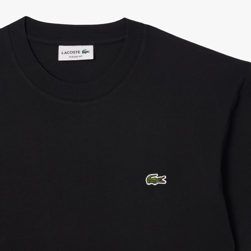 Футболка Lacoste Logo-Patch Cotton, черный — фото 2