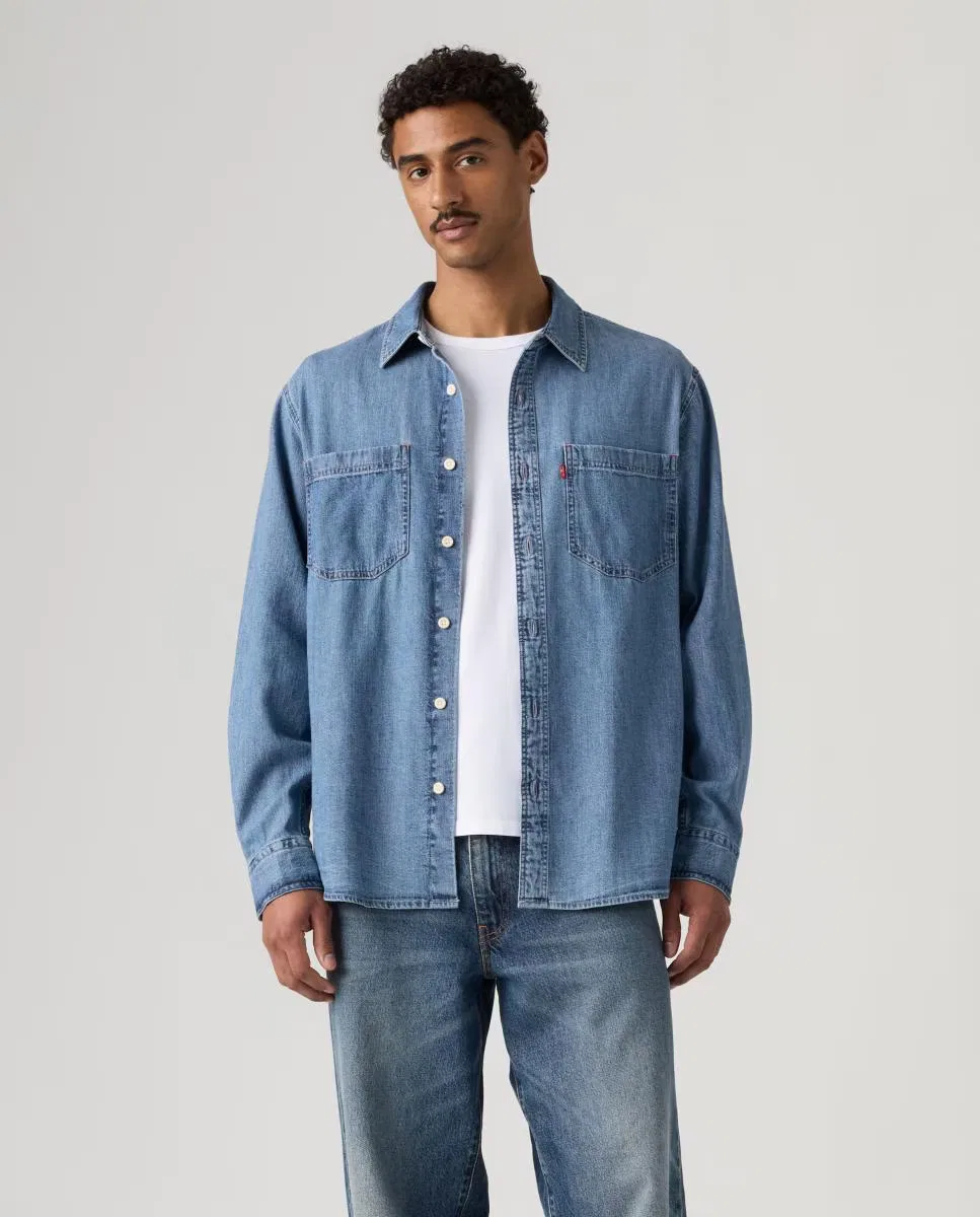Мужская рубашка с длинным рукавом, Vaquera, Levi's, синий