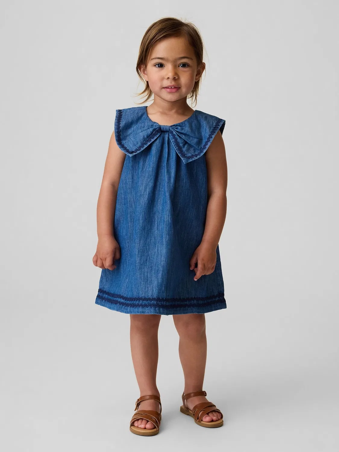 Платье джинсовое с матросским воротником Gap Blue