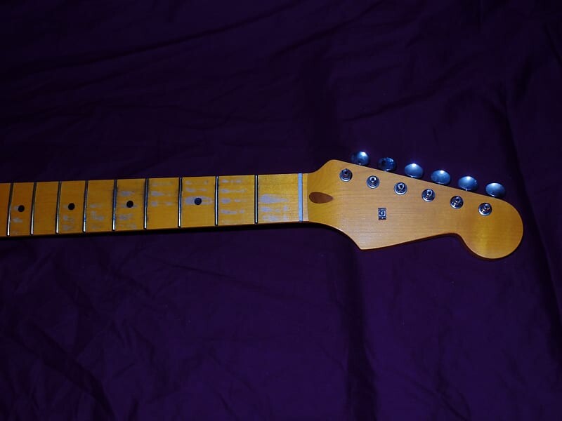 

Реликвия 1950-х годов, обработанная вручную, 22 лада, 12 C-образных Stratocaster Allparts, Fender, лицензированный кленовый гриф Stratocaster Neck