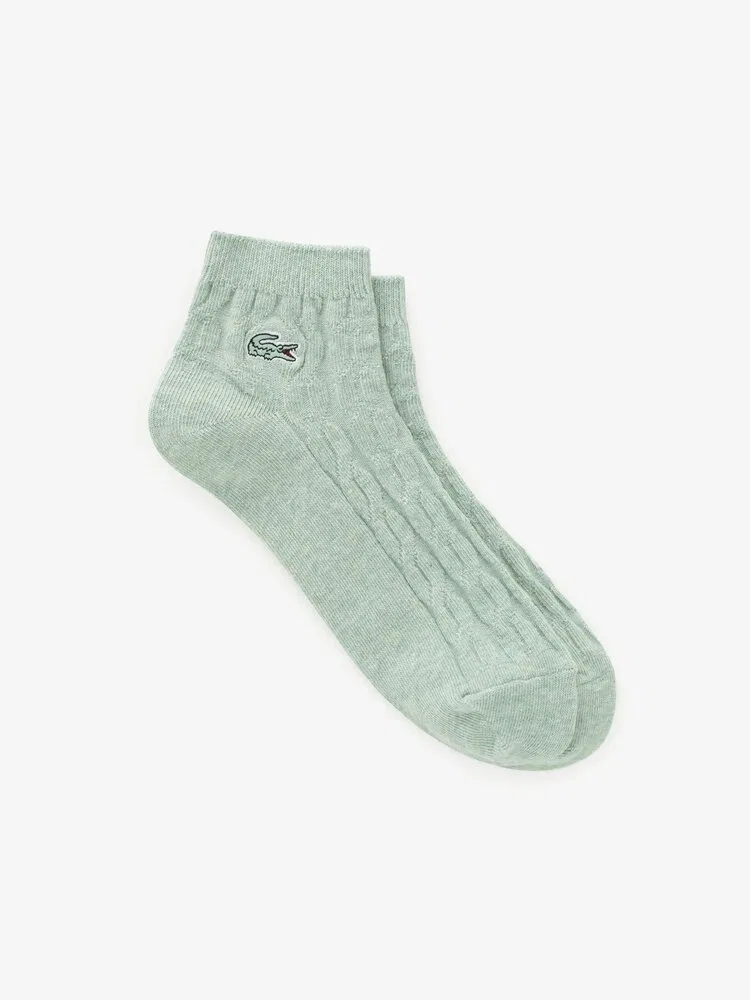 Носки женские LACOSTE RA034E, кабельные, зеленые