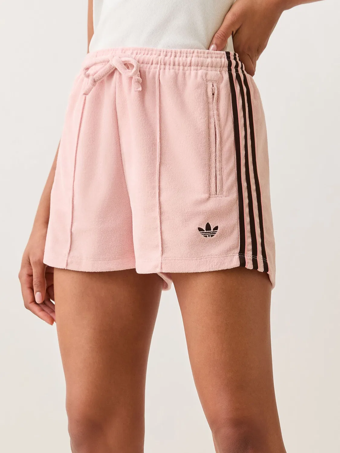 Шорты Terry Towel Firebird, adidas Originals, розовый — фото 4