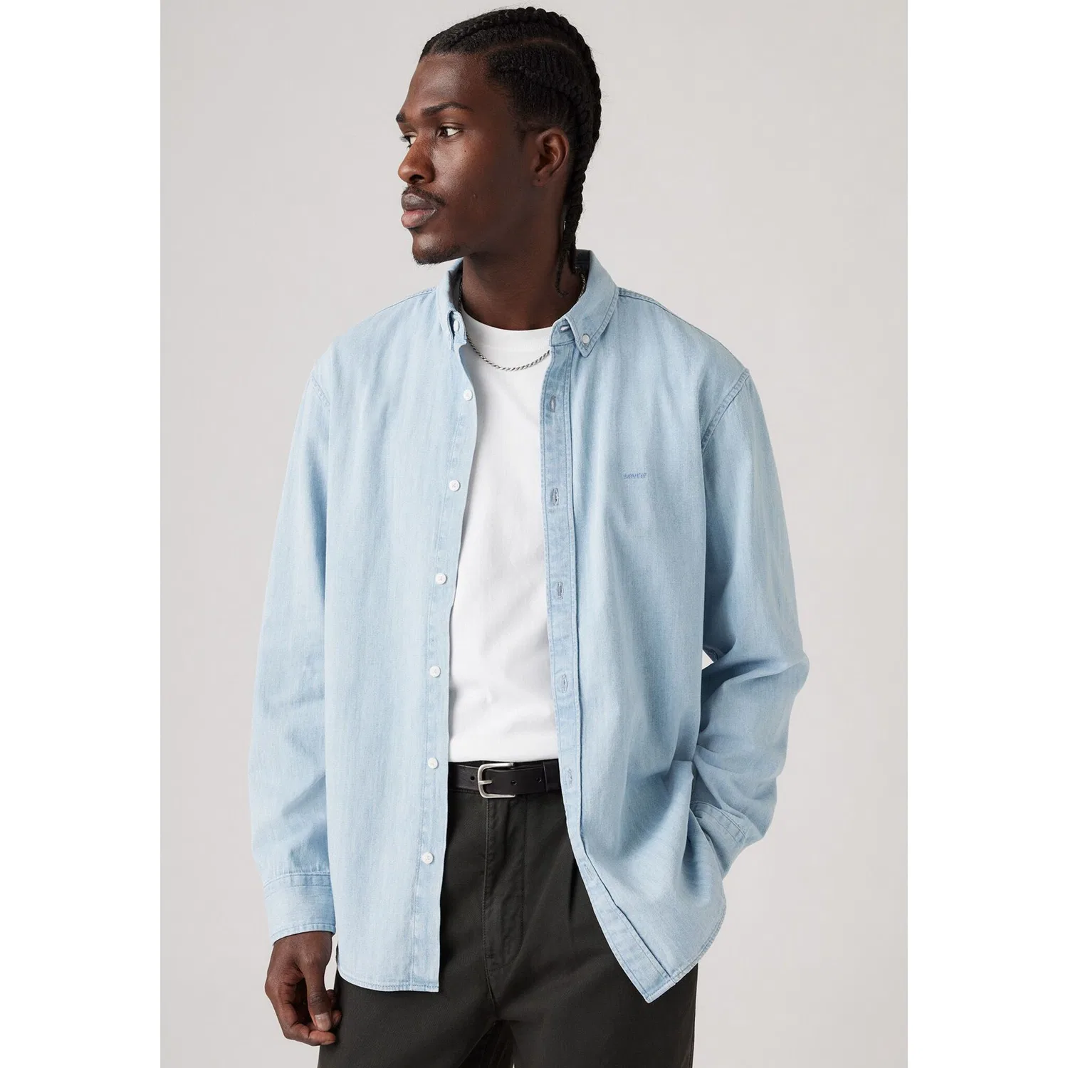 Мужская рубашка с длинным рукавом AUTHENTIC BUTTON DOWN Levi's, Light Blue