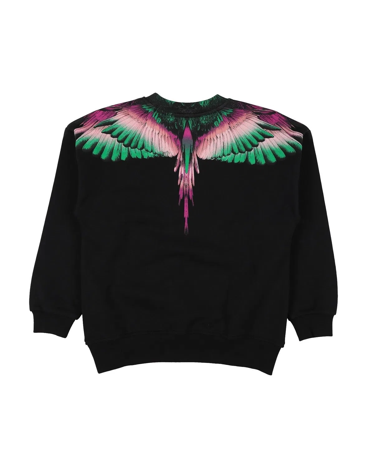 Детская женская футерная кофта с круглым вырезом Marcelo Burlon, черный — фото 2