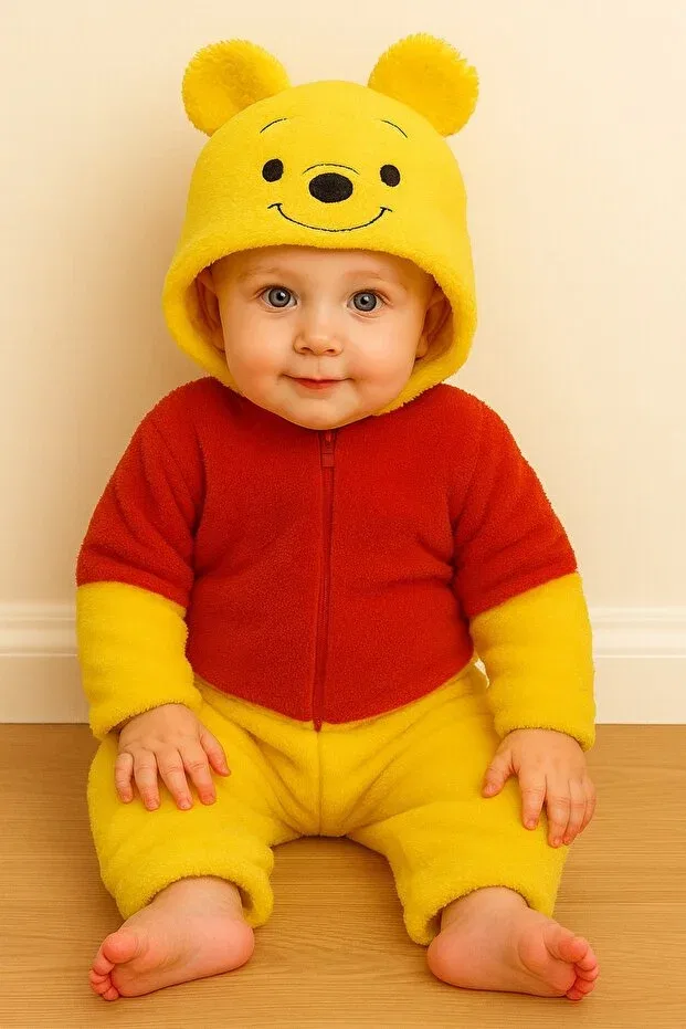 Детский комбинезон с капюшоном Aden Kids, Yellow Overalls