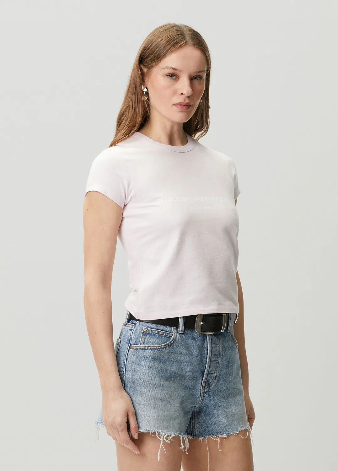 Футболка Alexander Wang, light pink — фото 3