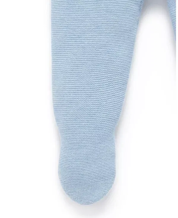 Детские брюки для мальчиков с текстурным вязанием Purebaby, Blue Melange — фото 4