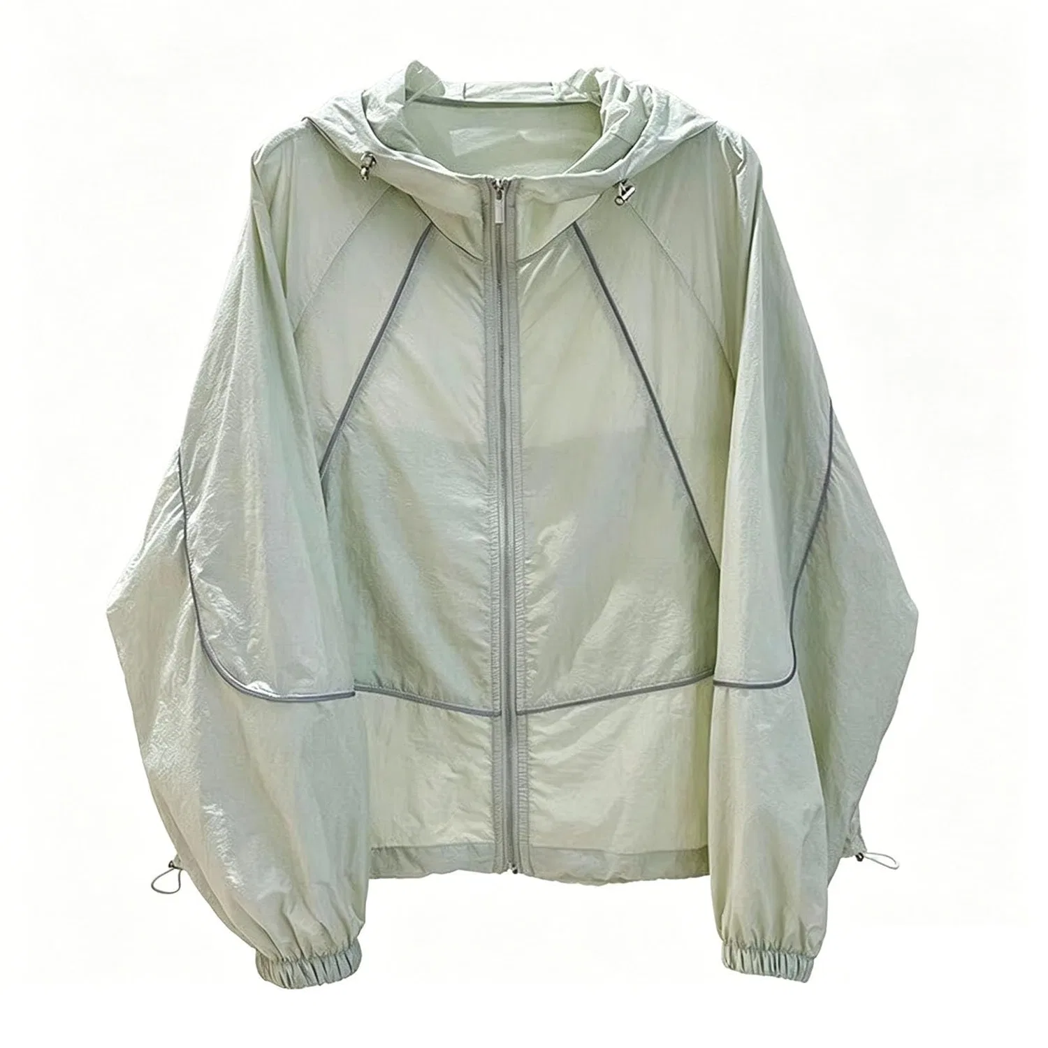 Женская куртка с капюшоном и молнией, легкая, с защитой UPF 50+, 01#light Verde