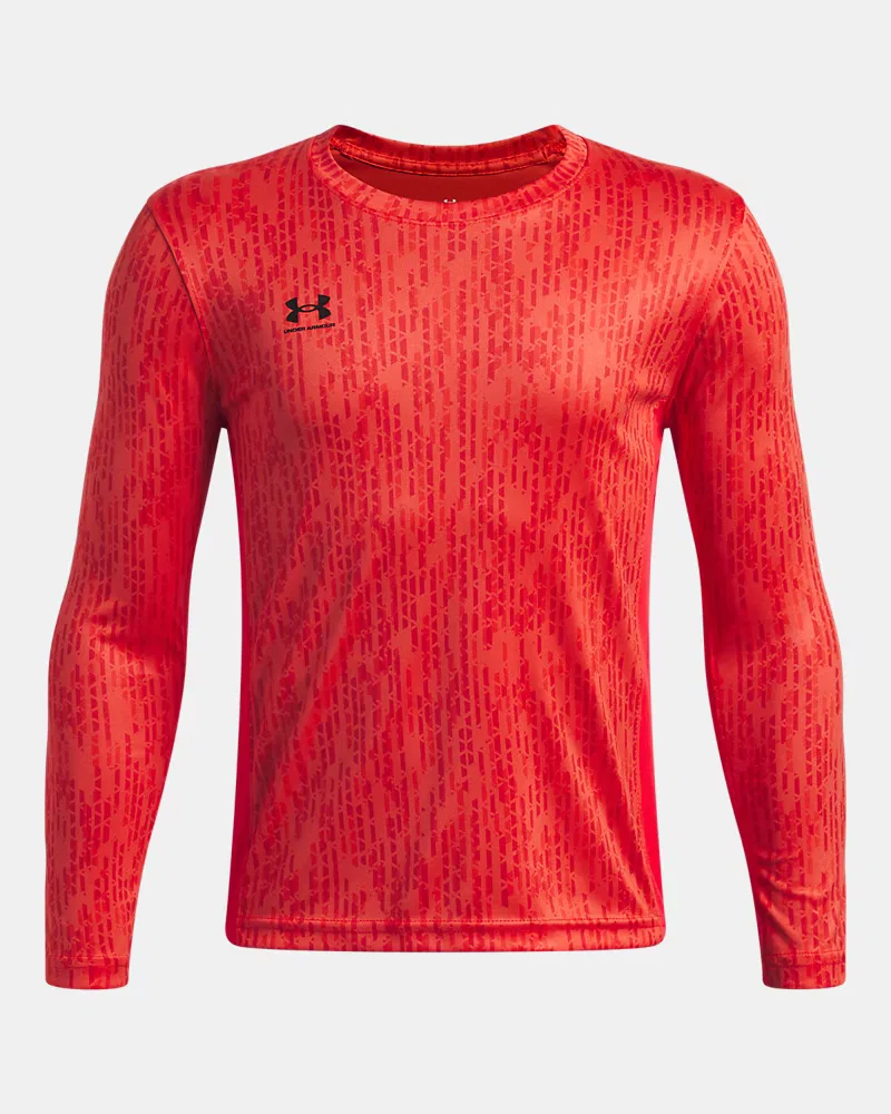 Футболка вратарская для мальчиков быстросохнущая UA Challenger Team Keeper UnderArmour, Racer Red/Black