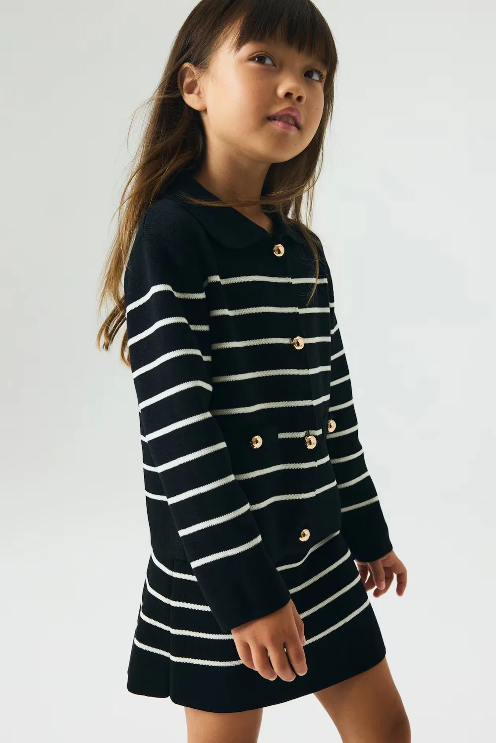 Комплект из двух предметов из тонкого трикотажа H&M, Schwarz/Weiß Gestreift — фото 2