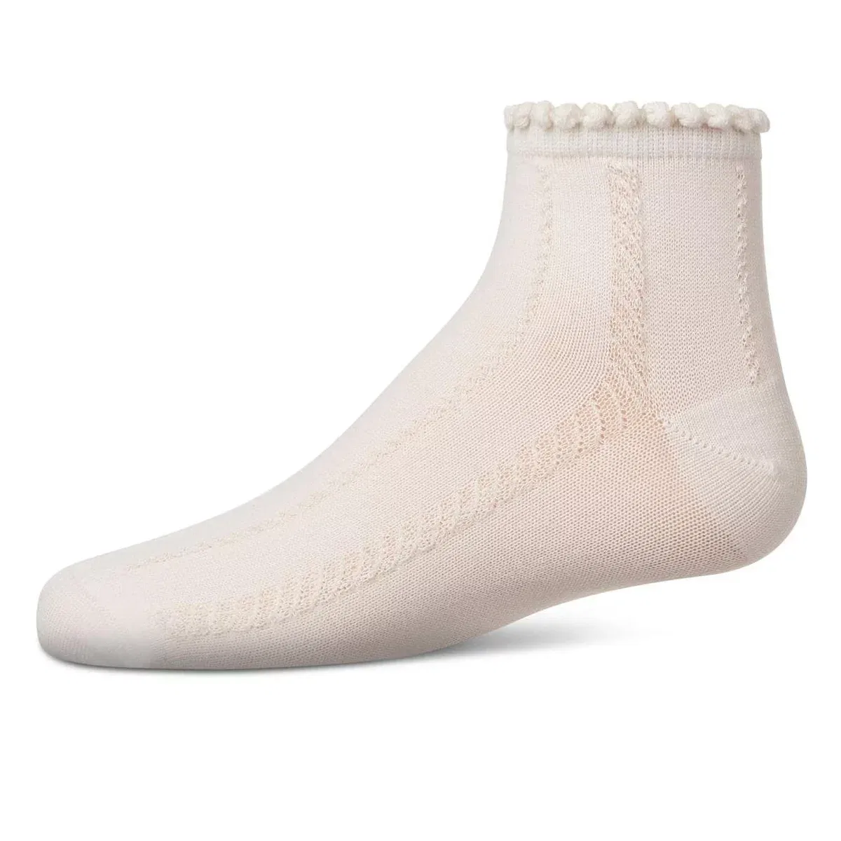 Детские хлопковые носки-следки Rope Stitch Anklet Socks LEGWEAR, Winter White