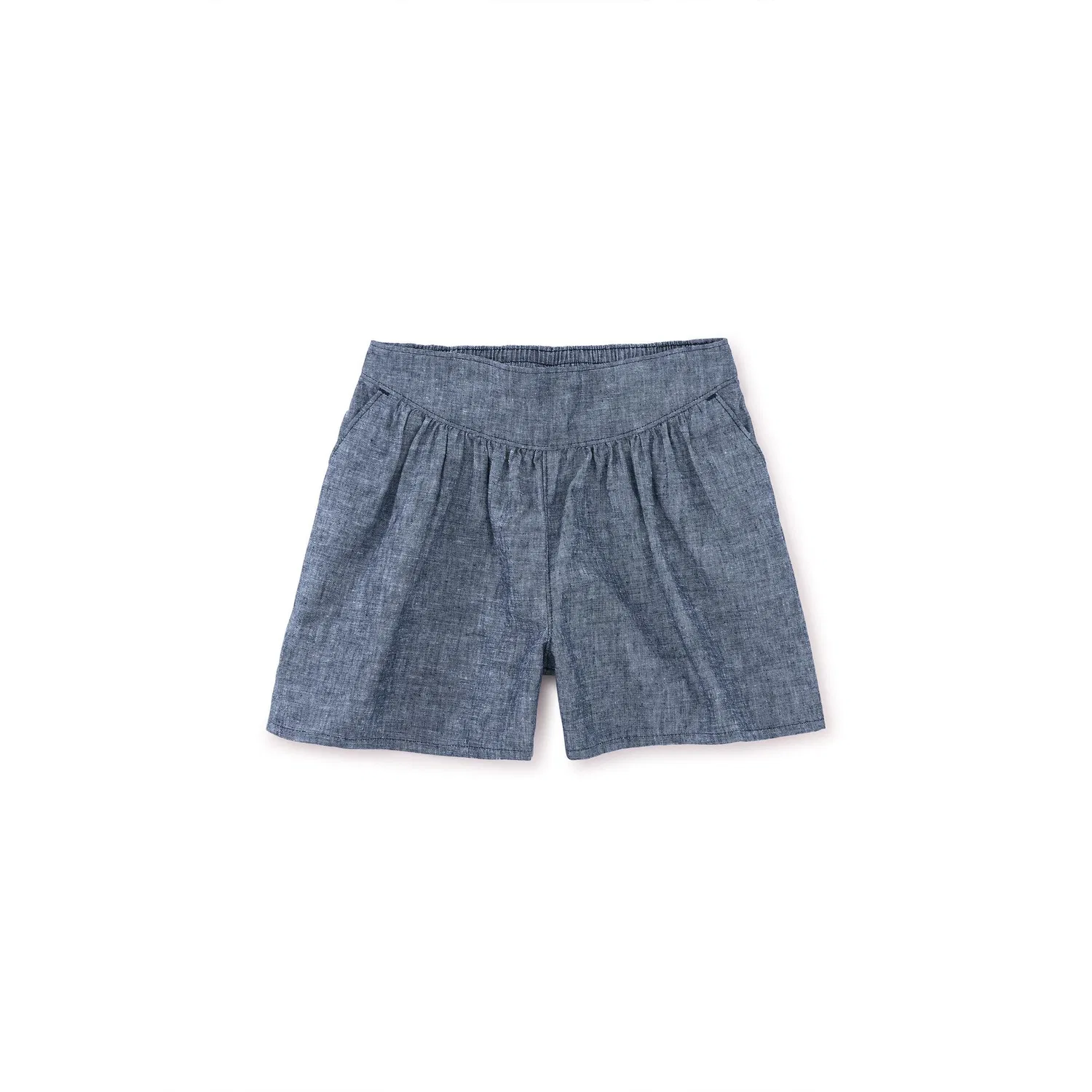 Детские шорты-кюлоты из смесового льна с принтом Chambray Culotte Tea Collection, Indigo