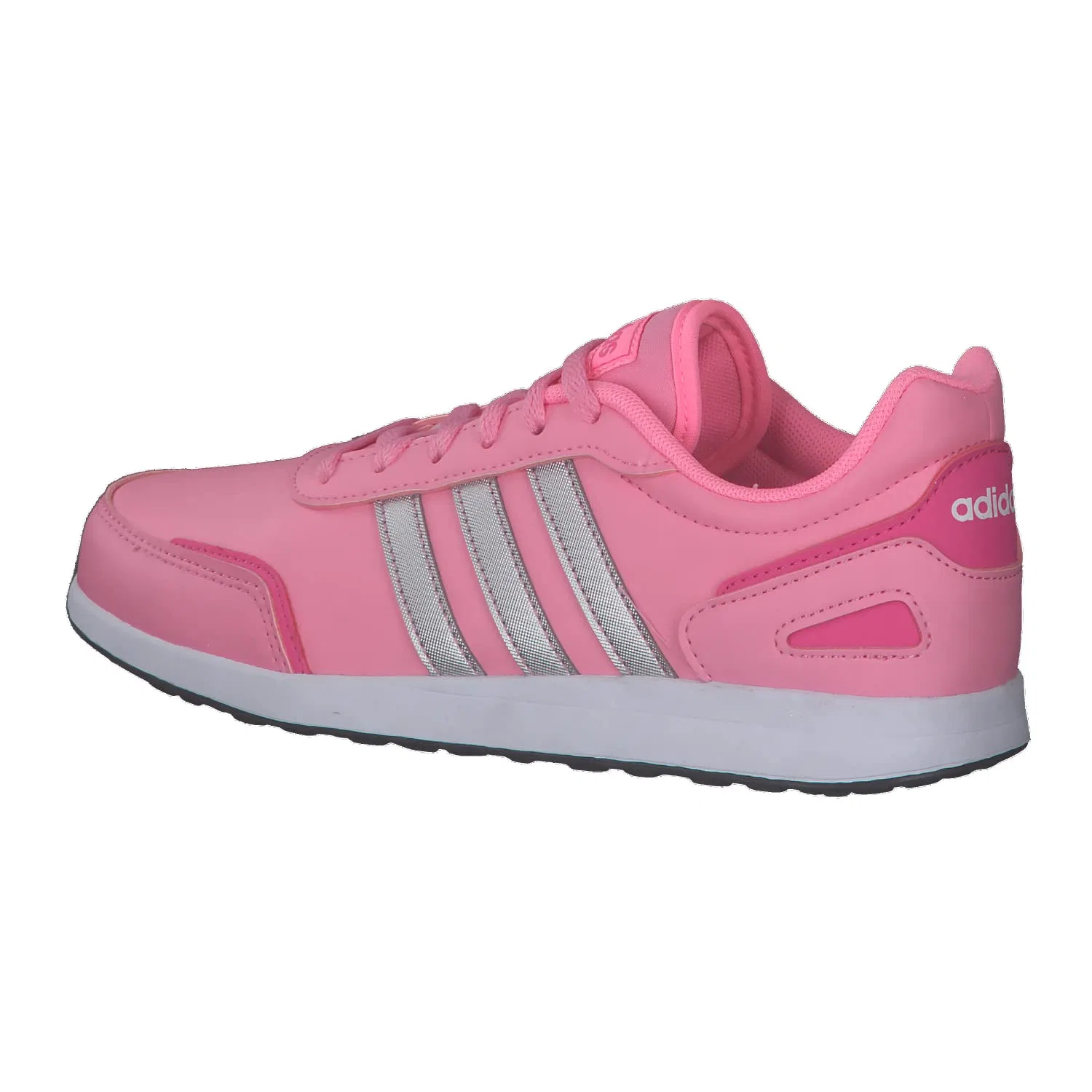 Детские кроссовки для мальчиков и девочек с липучками Adidas, Bliss Pink Silver Met Pulse Magenta — фото 3