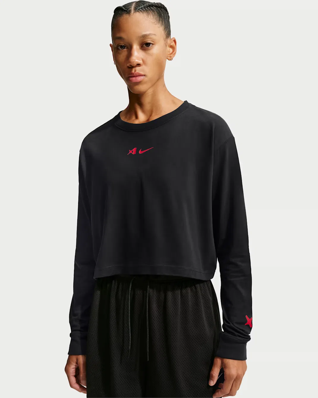 Баскетбольная футболка с длинными рукавами A'ja Wilson A'ja Nike, Black