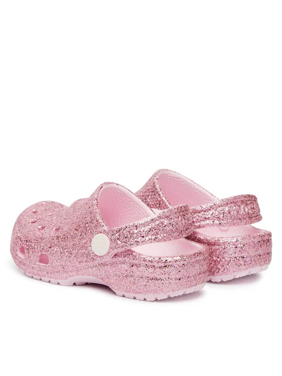 Шлепанцы Classic Chunky Glitter Clog T Crocs, розовый — фото 3