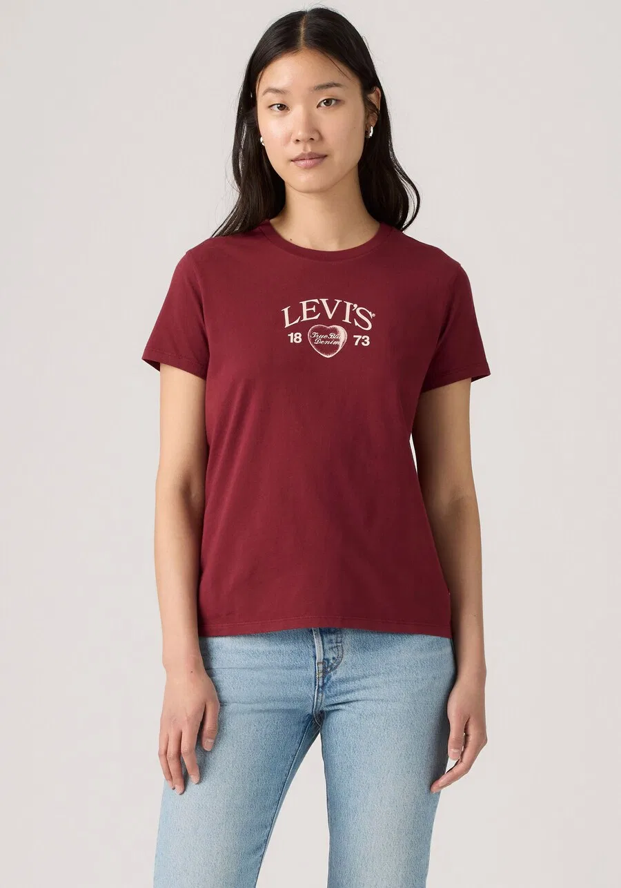 Футболка LEVI'S темно-красного цвета — фото 2
