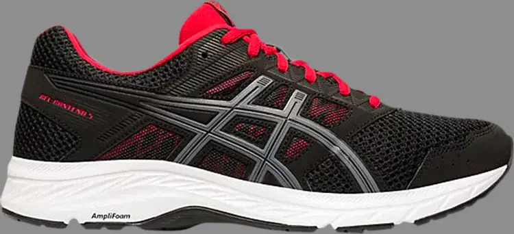

Кроссовки gel contend 5 4e wide 'black metropolis' Asics, черный