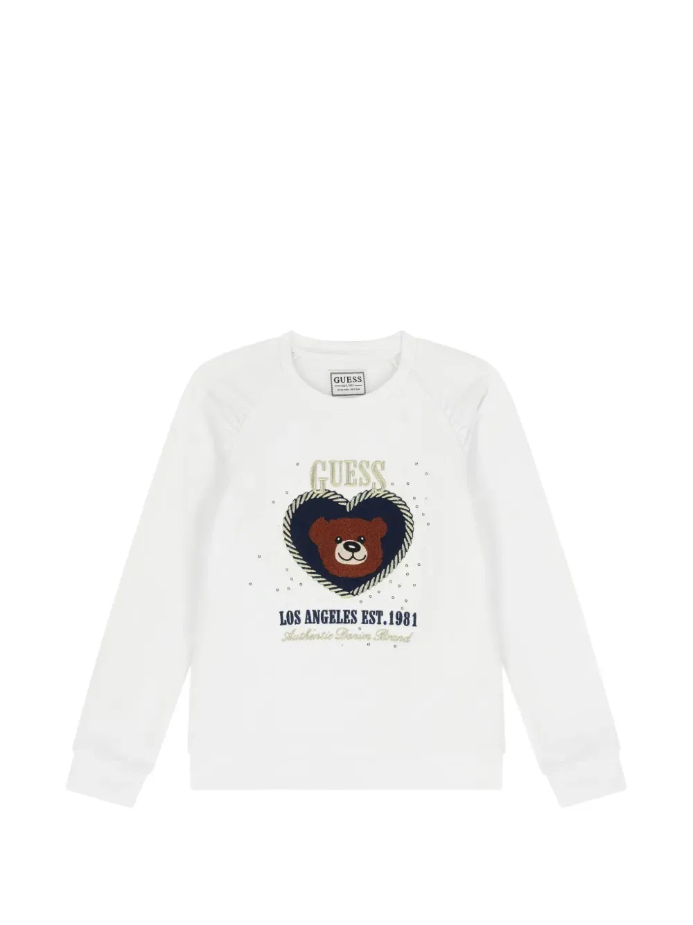 Толстовка с рисунком в виде сердца Guess Kids, белый