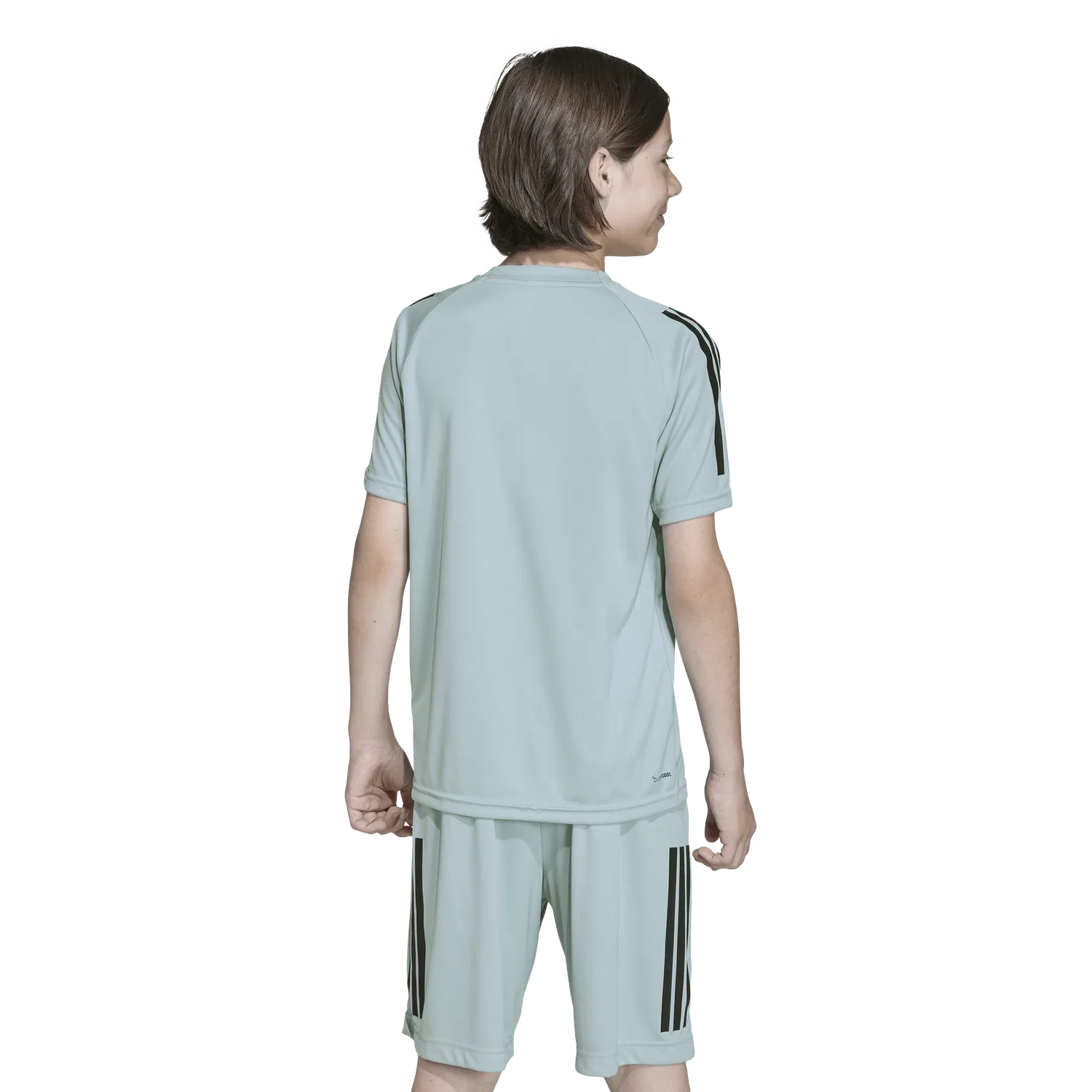 Детская спортивная футболка Adidas, цвет Turquoise — фото 2