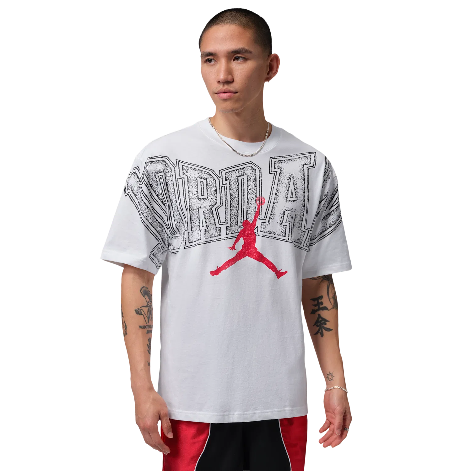 Мужская футболка с коротким рукавом, с принтом, Jordan New Stretch Gfx SS Crew, Jordan, White — фото 4
