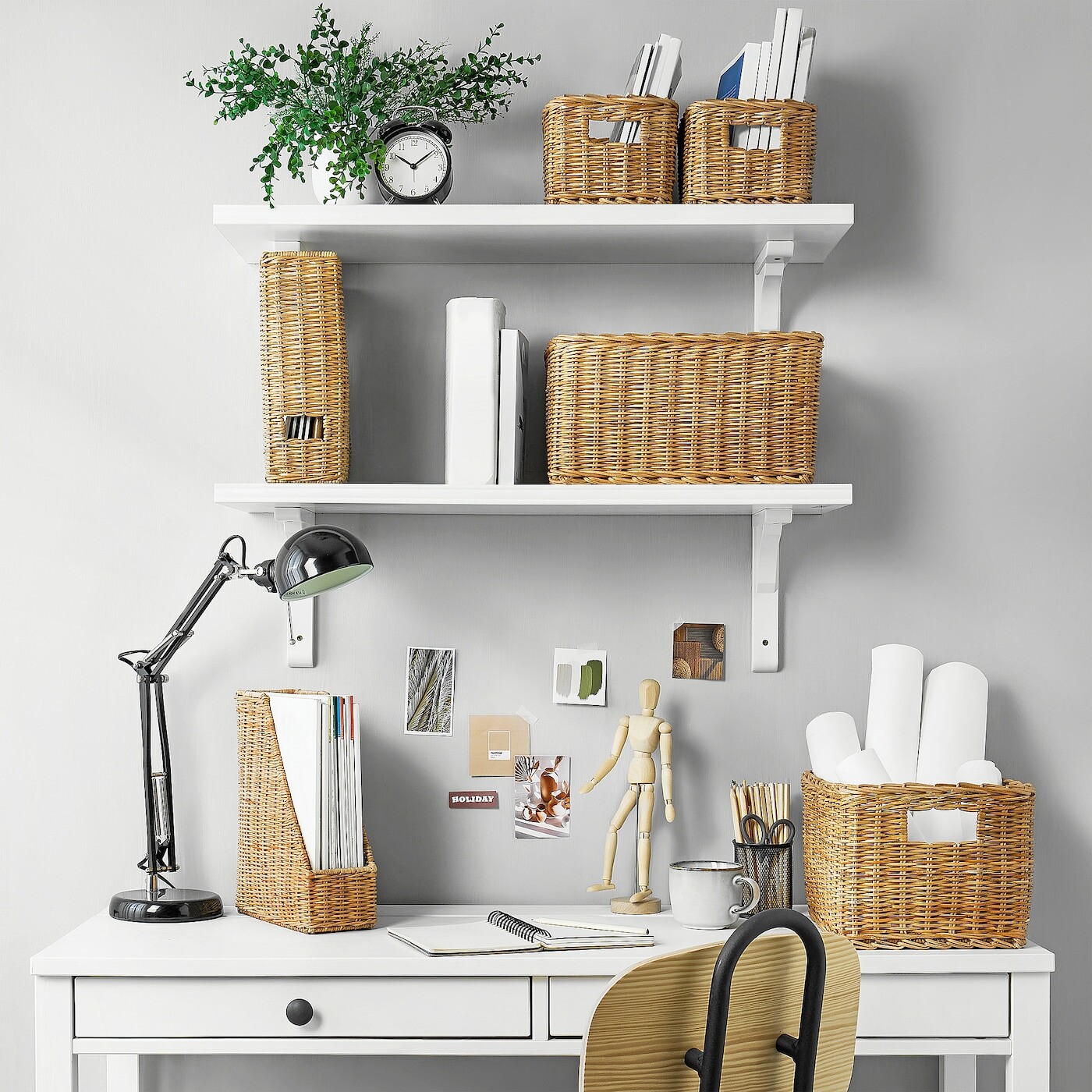 TRUMMIS ТРУММИС Корзина, ручная работа ротанг, 25x35x20 см IKEA — фото 4