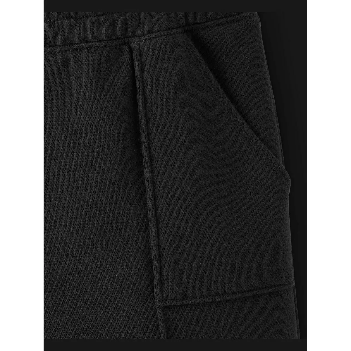 Детские штаны для девочек из флиса Premium Fleece Wide Leg Lounge Pants The Children's Place, Black — фото 2