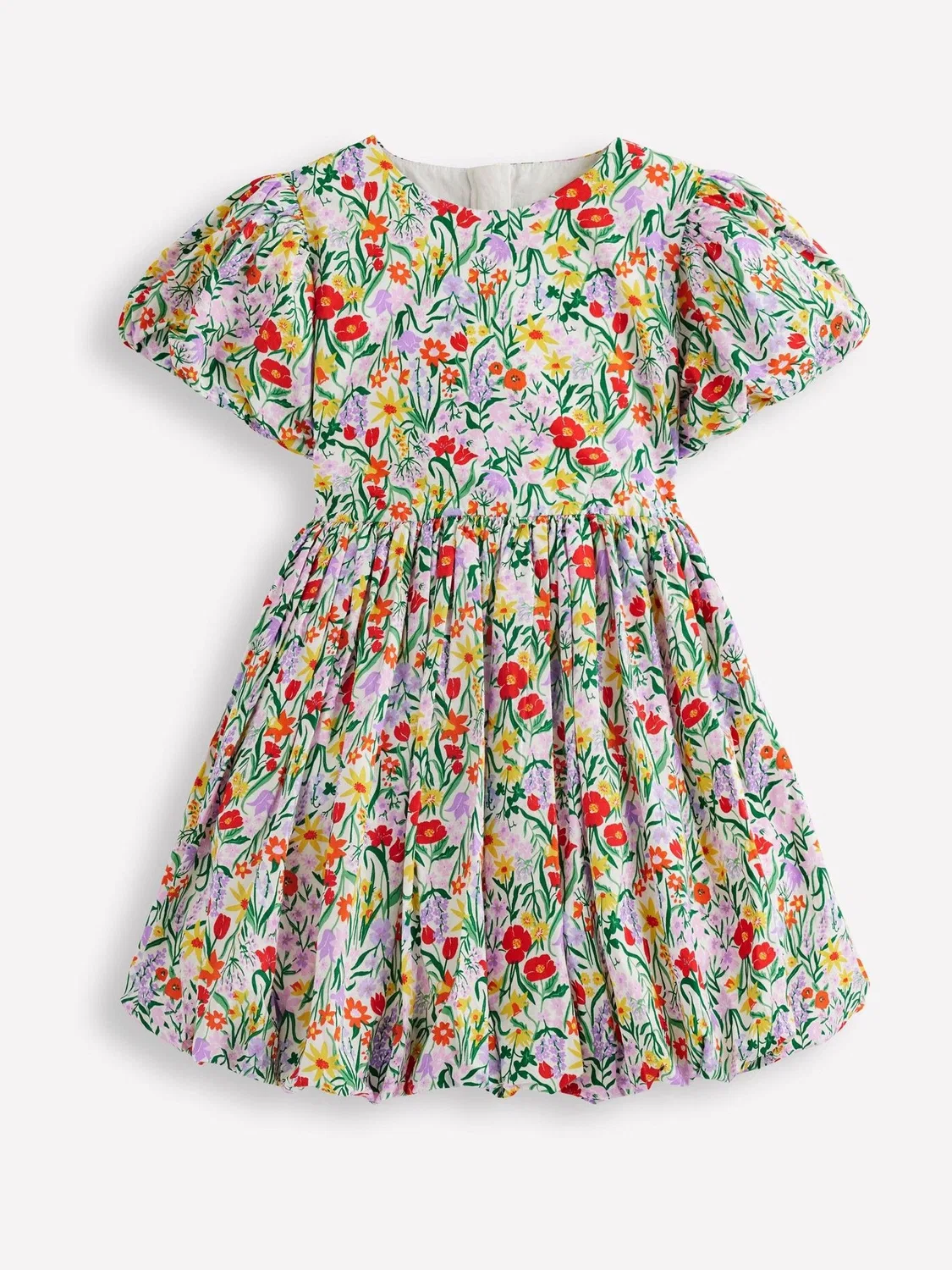 Платье с пышной юбкой Boden Blue Bubble Hem, синий