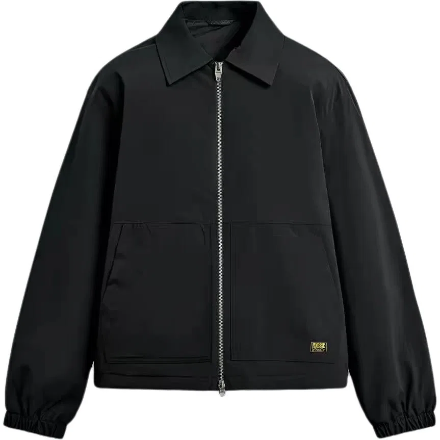 Мужское пальто-куртка прямого кроя Black Lapel, ZARA, Черный