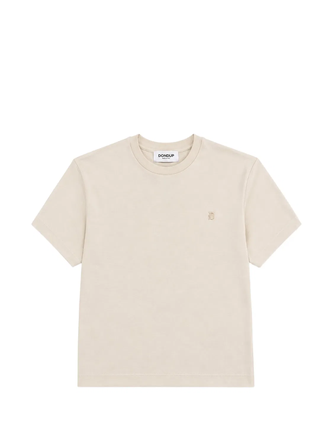 Футболка с вышитым логотипом Dondup Kids, нейтральные цвета
