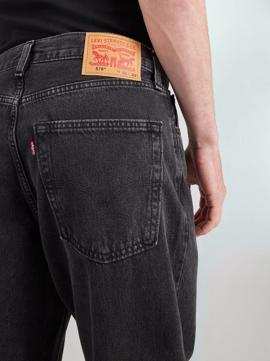 Джинсы LEVI'S Baggy Jeans '578 BAGGY' из черного денима — фото 2