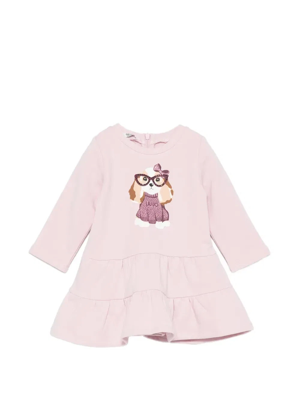 Платье с ярусной юбкой с графическим принтом Liu Jo Kids, розовый