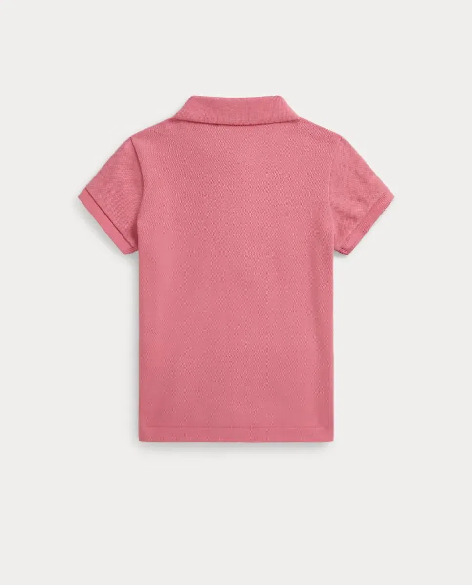 Детское поло для девочек хлопковое Polo Ralph Lauren, Rosa — фото 2