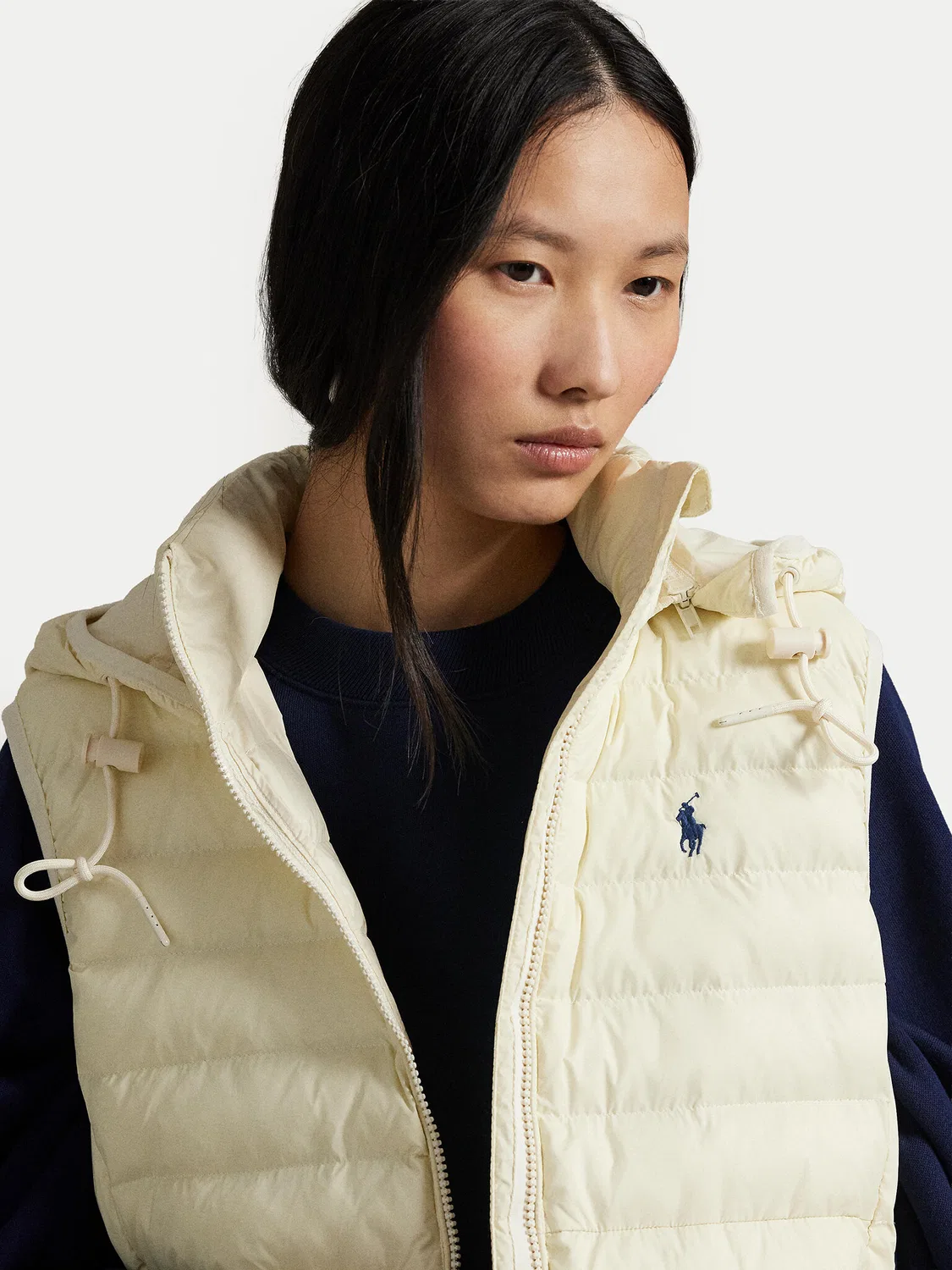 Женский жилет стандартного кроя Polo Ralph Lauren, кремовый — фото 4