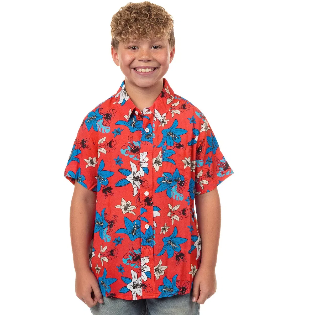 Детская рубашка с принтом Poppy Playtime Hawaiian Shirt Mad Engine, Red
