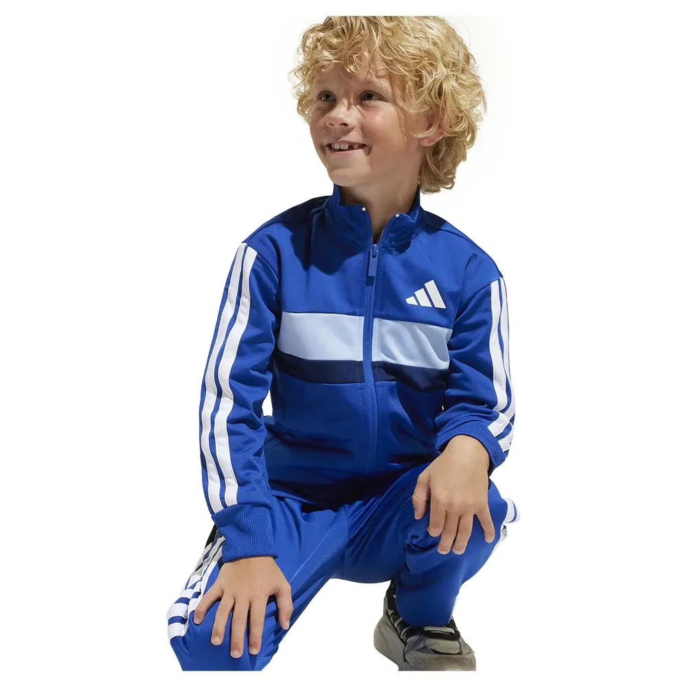 Детский спортивный костюм с технологией CLIMACOOL Tiberio 3 Stripes Tricot Adidas, Blue — фото 3