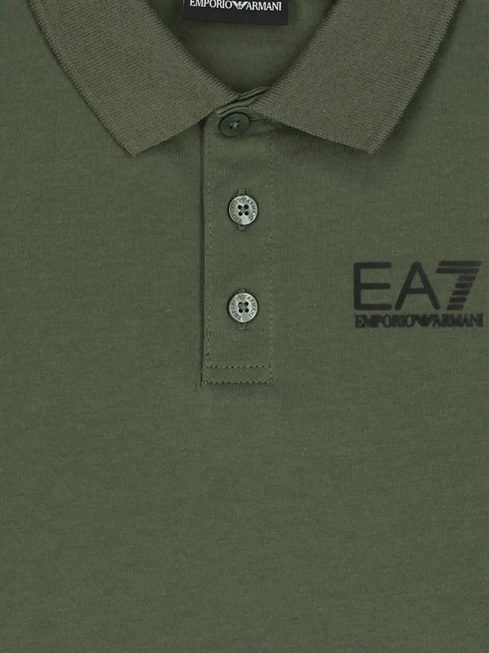 Футболка-поло с логотипом EA7 Emporio Armani, зеленый — фото 3