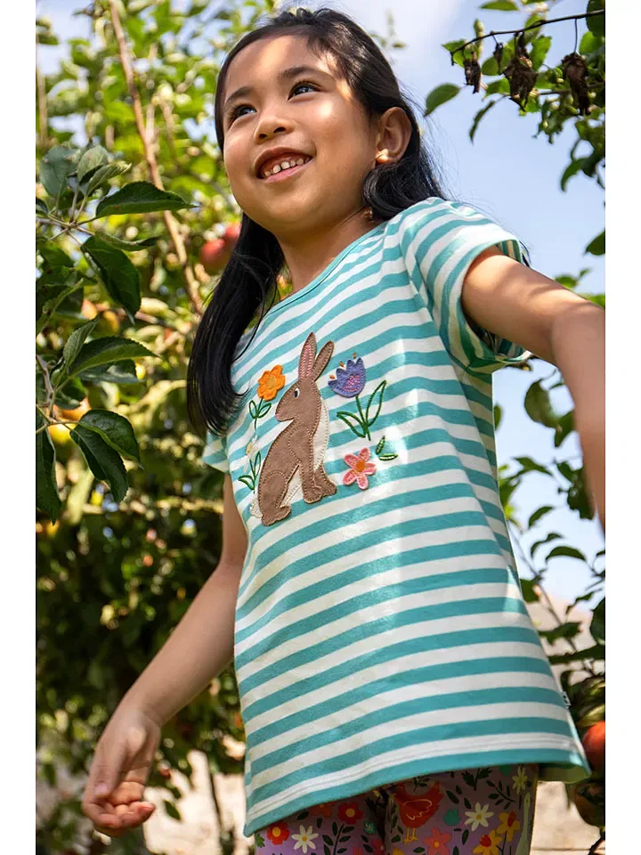 Футболка с принтом Frugi, голубой — фото 2