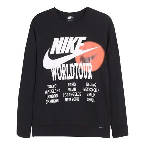 Толстовка Nike MENS Sports Casual Letter Print Crew-neck Black, черный