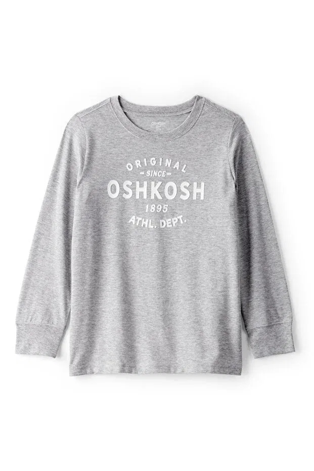 Детская футболка с длинным рукавом Oshkosh, Gray