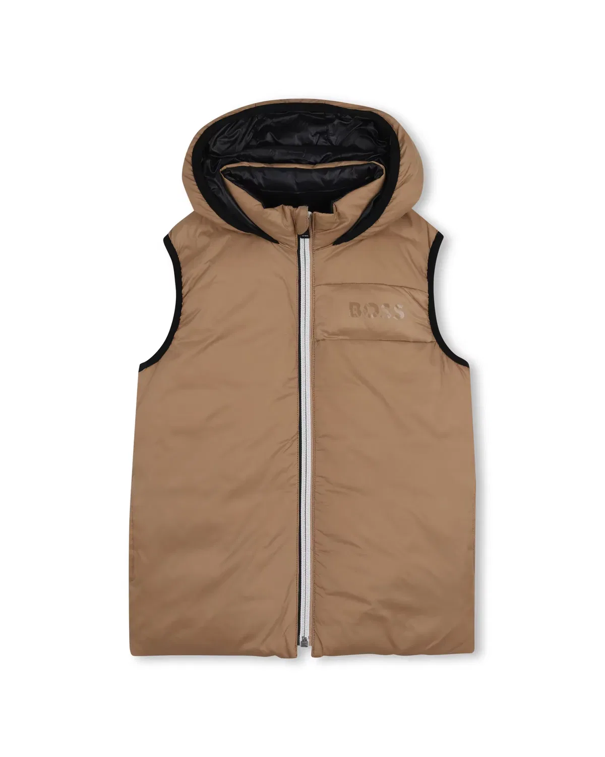 Детское пальто для мальчиков стеганое BOSS Kidswear, Marrón Claro