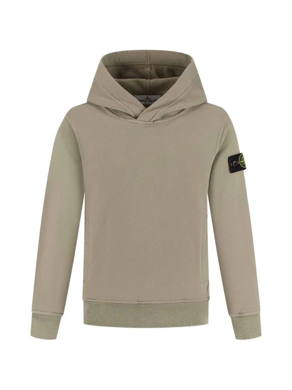 Толстовка с нашивкой-логотипом Stone Island Junior, бежевый