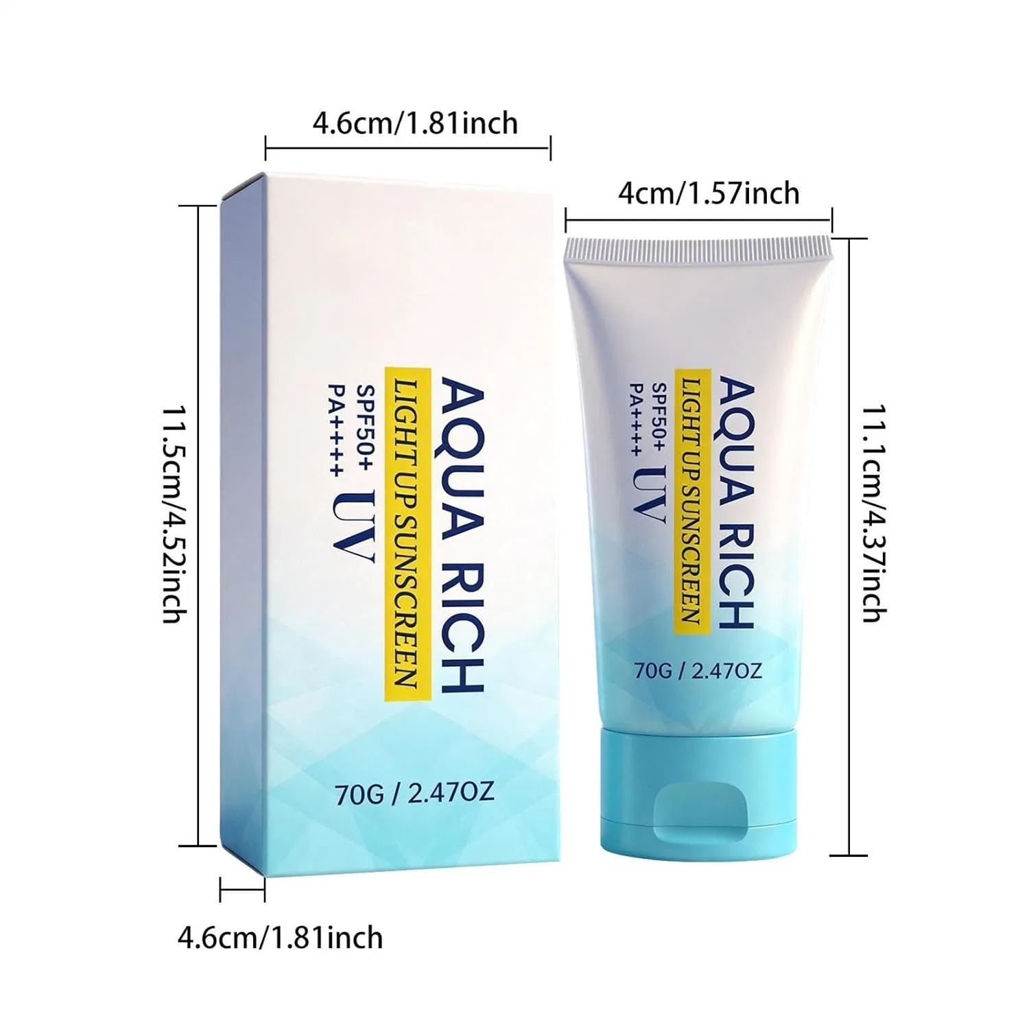 Солнцезащитный крем для лица, SPF50+, 70 г, мультиколор Generisch — фото 2