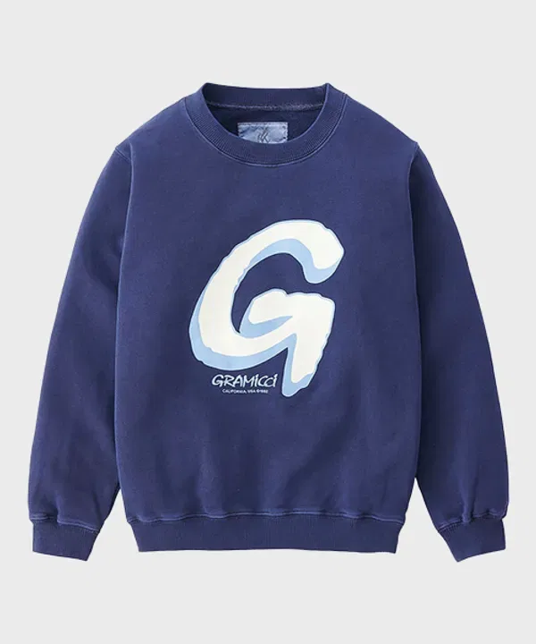 Свитшот с логотипом G, Gramicci Kids, темно-синий