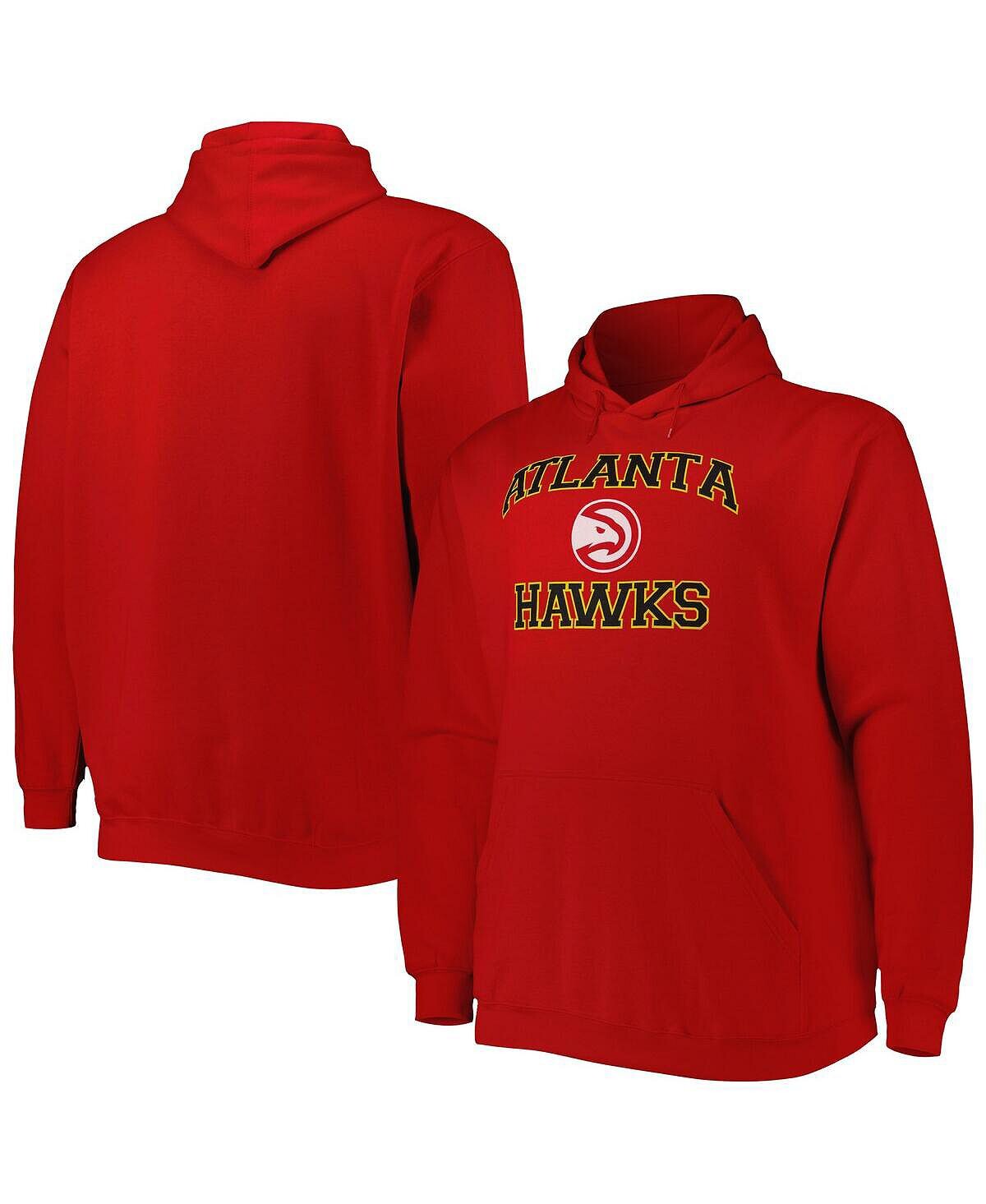 

Мужская красная толстовка с капюшоном atlanta hawks big and tall heart and soul Profile, красный
