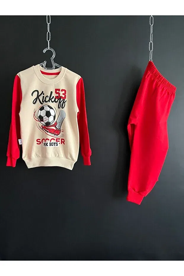 Детский спортивный костюм с принтом Zelhankids, Red