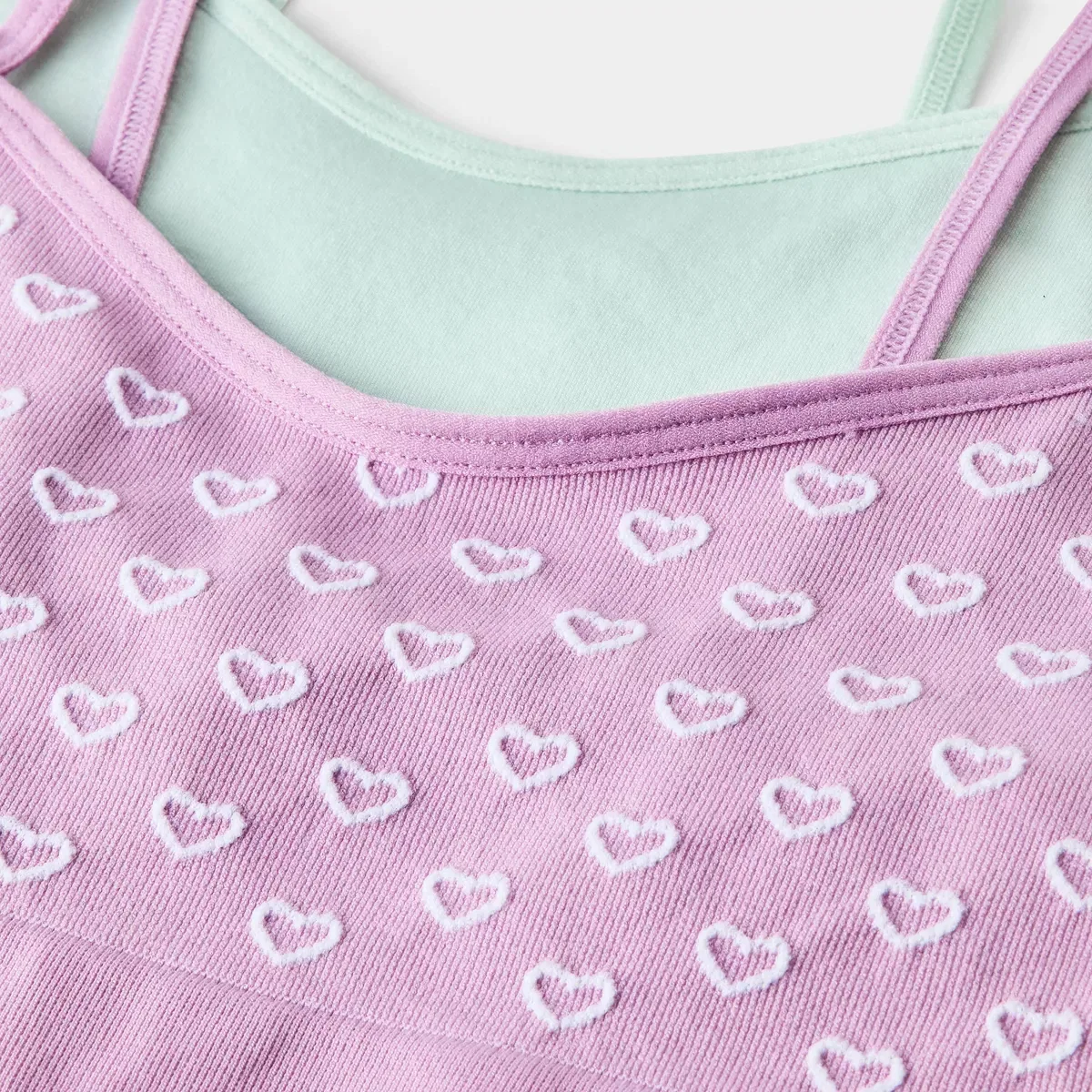 Детский комплект бюстгальтеров без швов 2 шт с моделью Seamless Bralette KIDS SOCKS/PACKAGED UNDERWEAR, Purple — фото 3